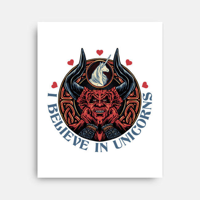 Unicorn Believer-None-Stretched-Canvas-glitchygorilla