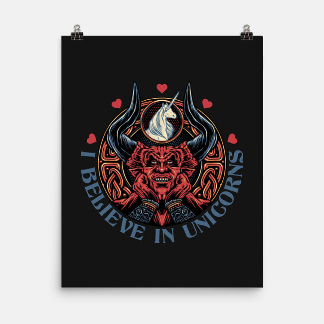 Unicorn Believer-None-Matte-Poster-glitchygorilla