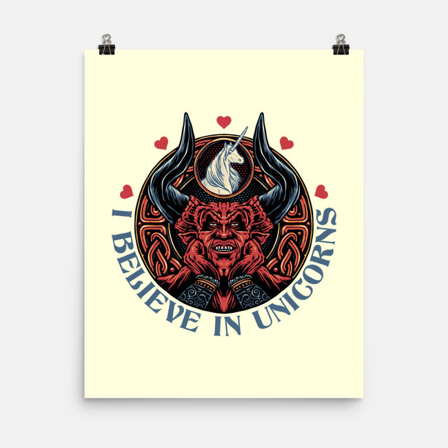 Unicorn Believer-None-Matte-Poster-glitchygorilla