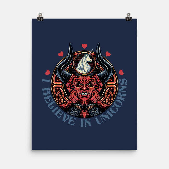 Unicorn Believer-None-Matte-Poster-glitchygorilla