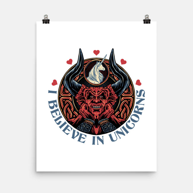 Unicorn Believer-None-Matte-Poster-glitchygorilla