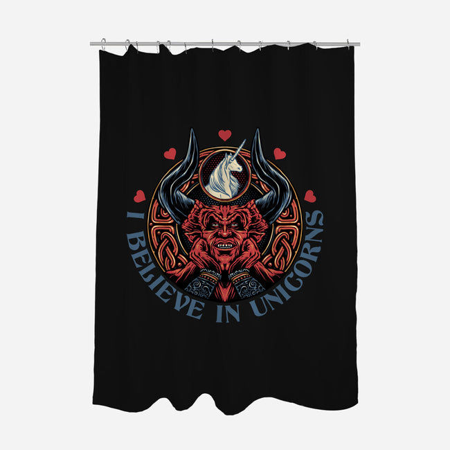 Unicorn Believer-None-Polyester-Shower Curtain-glitchygorilla