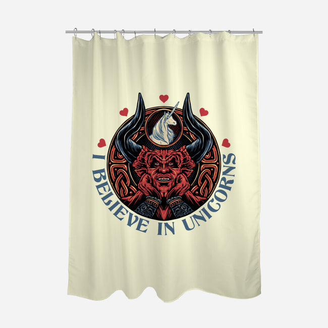 Unicorn Believer-None-Polyester-Shower Curtain-glitchygorilla