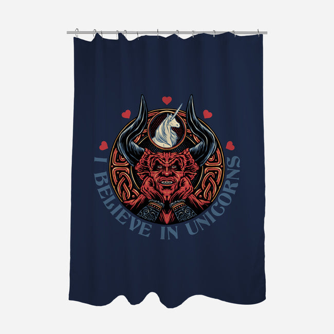 Unicorn Believer-None-Polyester-Shower Curtain-glitchygorilla