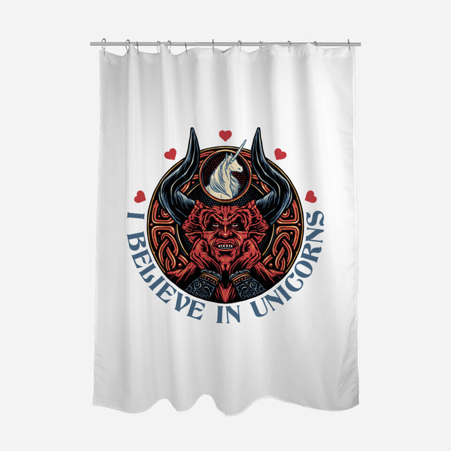Unicorn Believer-None-Polyester-Shower Curtain-glitchygorilla