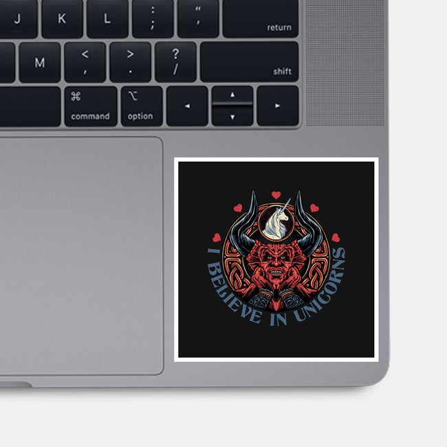 Unicorn Believer-None-Glossy-Sticker-glitchygorilla