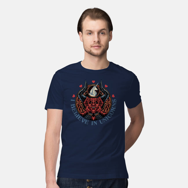 Unicorn Believer-Mens-Premium-Tee-glitchygorilla