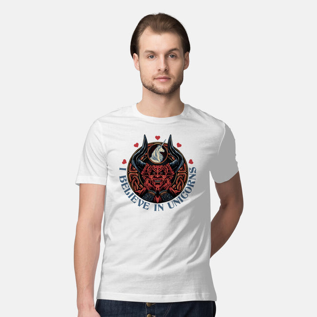 Unicorn Believer-Mens-Premium-Tee-glitchygorilla