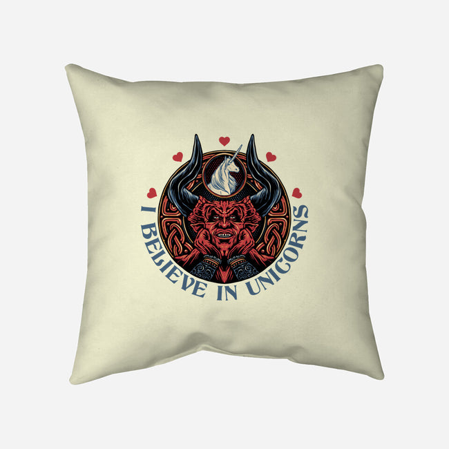 Unicorn Believer-None-Removable Cover w Insert-Throw Pillow-glitchygorilla