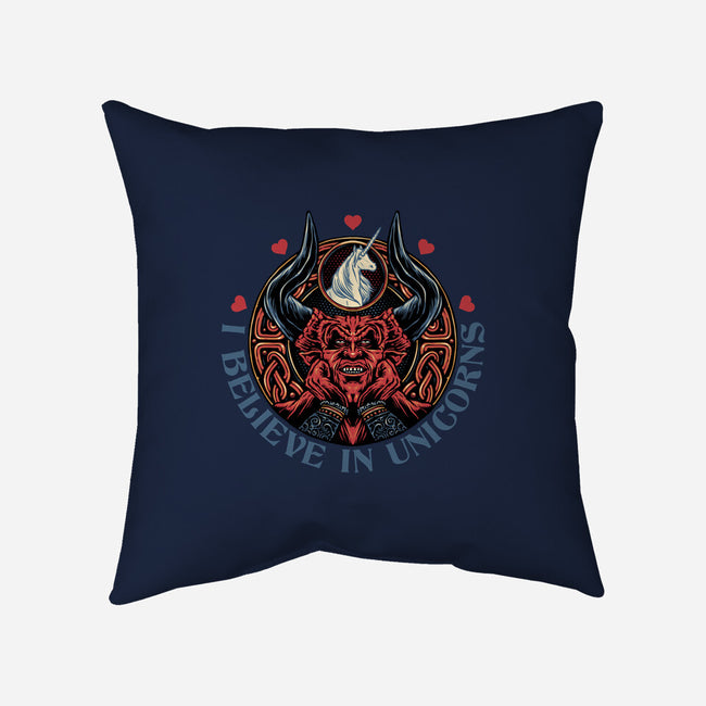 Unicorn Believer-None-Removable Cover w Insert-Throw Pillow-glitchygorilla