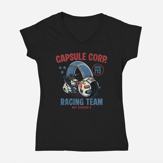 712 Racing-Womens-V-Neck-Tee-glitchygorilla