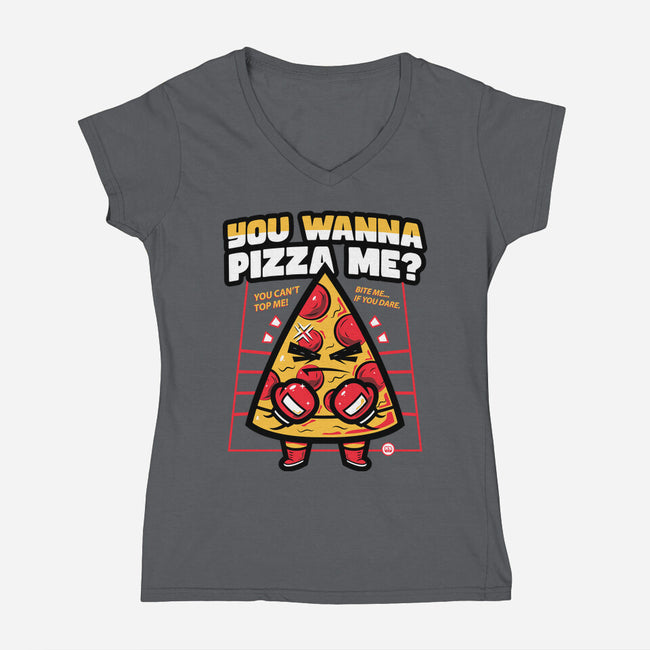 You Wanna Pizza Me-Womens-V-Neck-Tee-krisren28