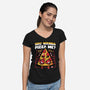 You Wanna Pizza Me-Womens-V-Neck-Tee-krisren28