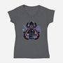 Fantastic Vs Galactic-Womens-V-Neck-Tee-Astrobot Invention