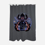 Fantastic Vs Galactic-None-Polyester-Shower Curtain-Astrobot Invention