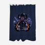 Fantastic Vs Galactic-None-Polyester-Shower Curtain-Astrobot Invention