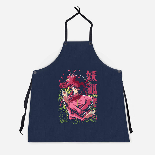 Whip Roses Of Darkness-Unisex-Kitchen-Apron-Diego Oliver