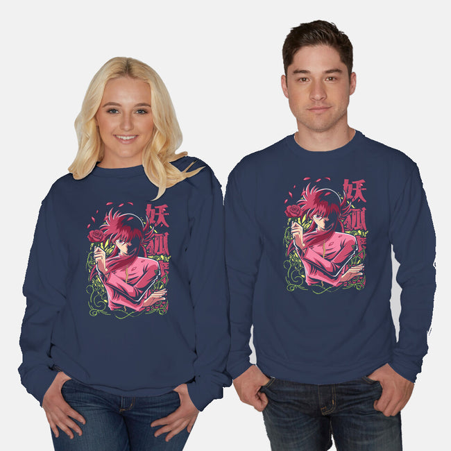 Whip Roses Of Darkness-Unisex-Crew Neck-Sweatshirt-Diego Oliver
