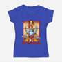 Enter The Cats-Womens-V-Neck-Tee-goodidearyan