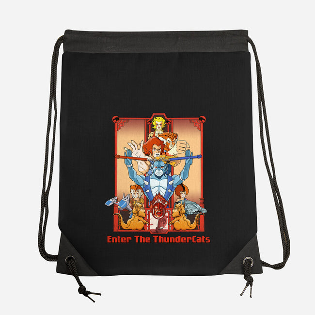 Enter The Cats-None-Drawstring-Bag-goodidearyan
