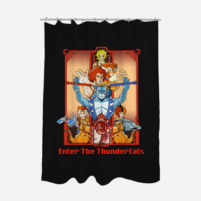 Enter The Cats-None-Polyester-Shower Curtain-goodidearyan