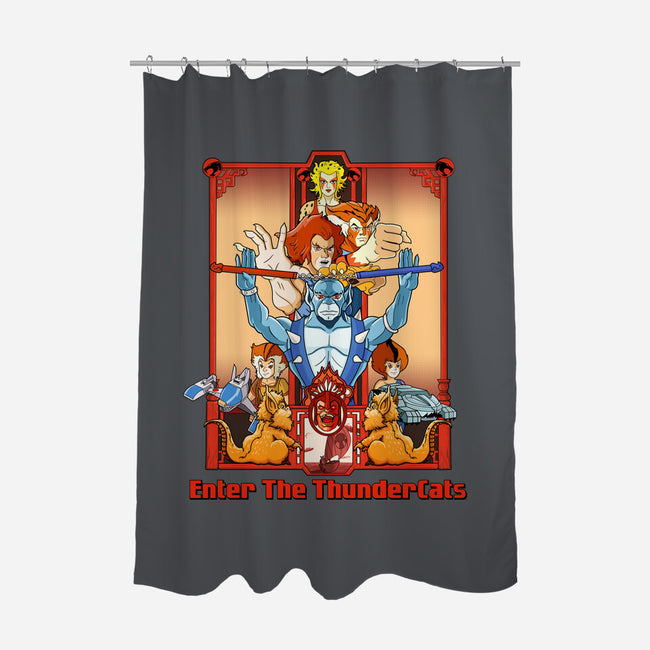 Enter The Cats-None-Polyester-Shower Curtain-goodidearyan