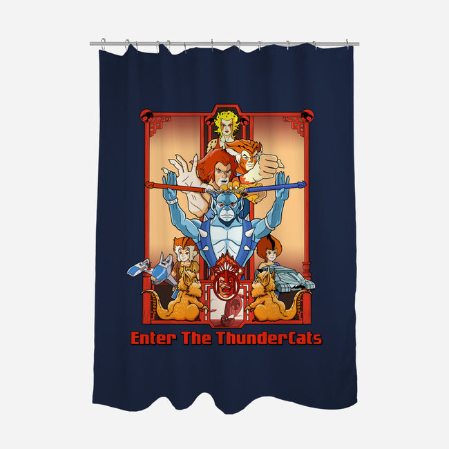 Enter The Cats-None-Polyester-Shower Curtain-goodidearyan