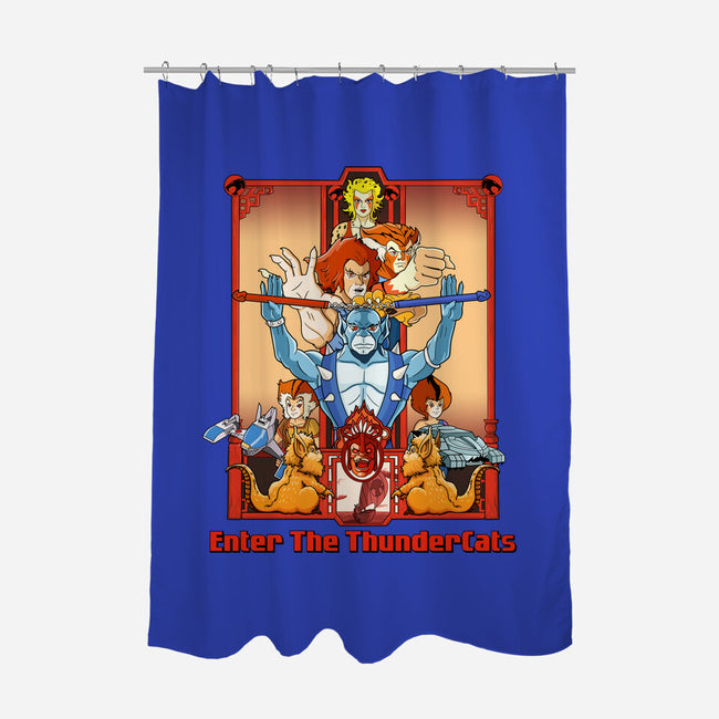 Enter The Cats-None-Polyester-Shower Curtain-goodidearyan