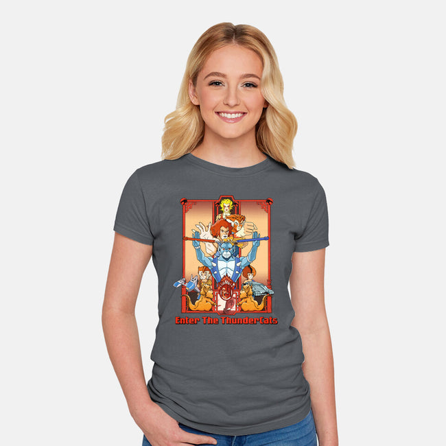Enter The Cats-Womens-Fitted-Tee-goodidearyan