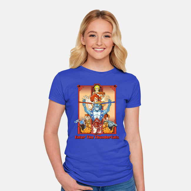 Enter The Cats-Womens-Fitted-Tee-goodidearyan