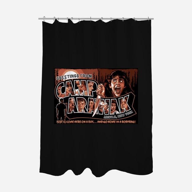 Greetings From Arawak-None-Polyester-Shower Curtain-goodidearyan