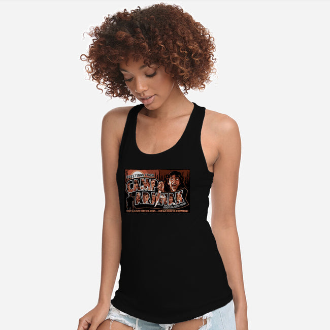 Greetings From Arawak-Womens-Racerback-Tank-goodidearyan