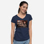 Greetings From Arawak-Womens-V-Neck-Tee-goodidearyan