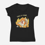 Oh This Is Fine-Womens-V-Neck-Tee-Freecheese