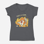 Oh This Is Fine-Womens-V-Neck-Tee-Freecheese