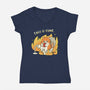 Oh This Is Fine-Womens-V-Neck-Tee-Freecheese