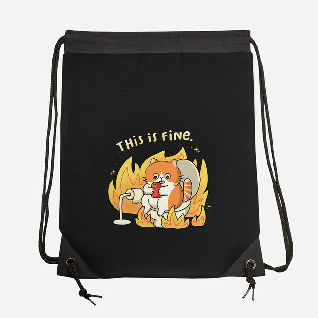 Oh This Is Fine-None-Drawstring-Bag-Freecheese