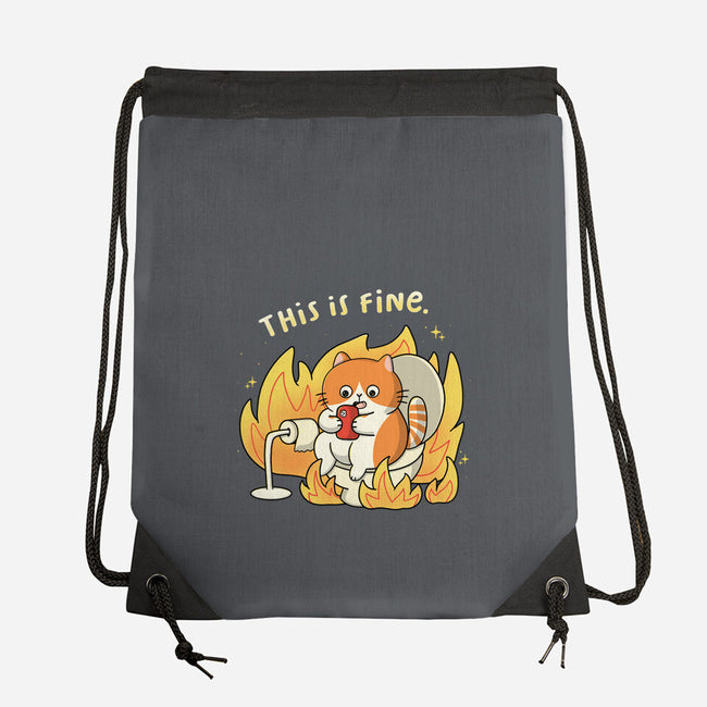 Oh This Is Fine-None-Drawstring-Bag-Freecheese
