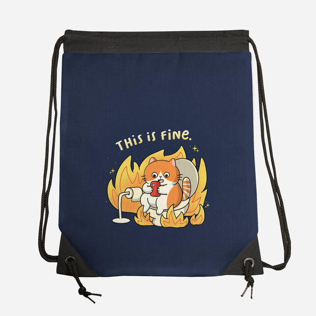 Oh This Is Fine-None-Drawstring-Bag-Freecheese