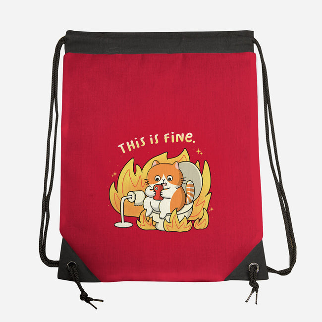 Oh This Is Fine-None-Drawstring-Bag-Freecheese