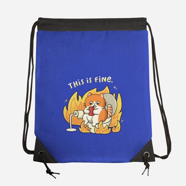 Oh This Is Fine-None-Drawstring-Bag-Freecheese
