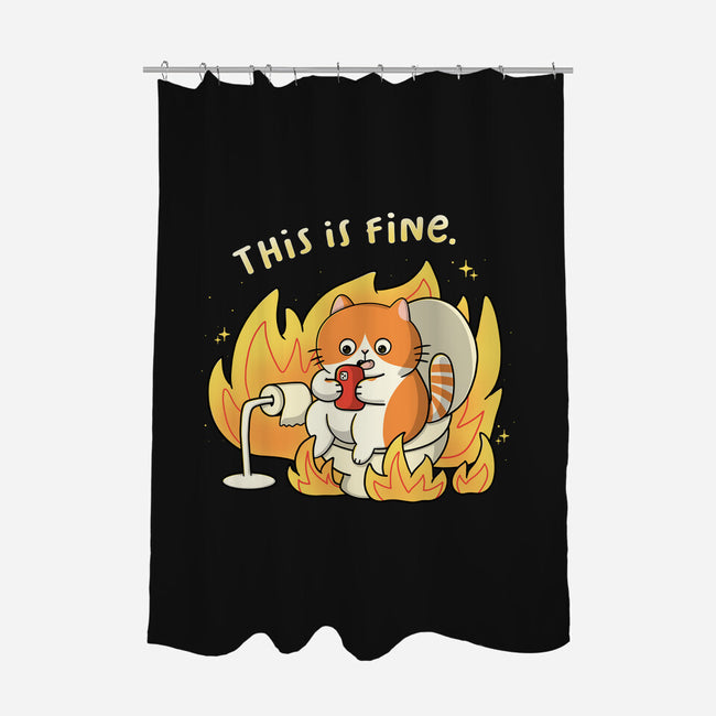 Oh This Is Fine-None-Polyester-Shower Curtain-Freecheese