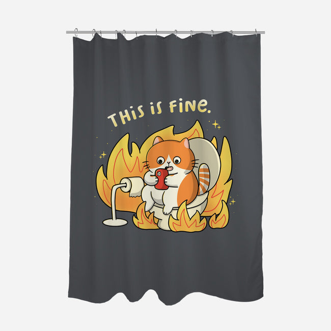 Oh This Is Fine-None-Polyester-Shower Curtain-Freecheese