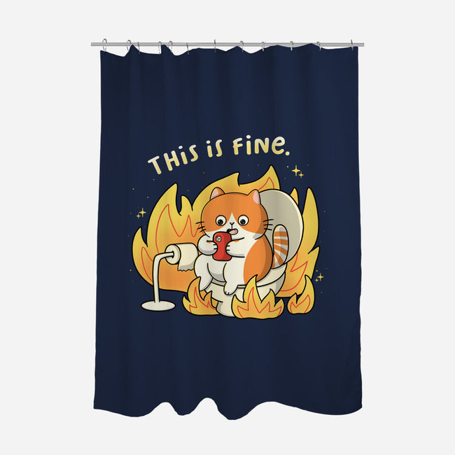 Oh This Is Fine-None-Polyester-Shower Curtain-Freecheese