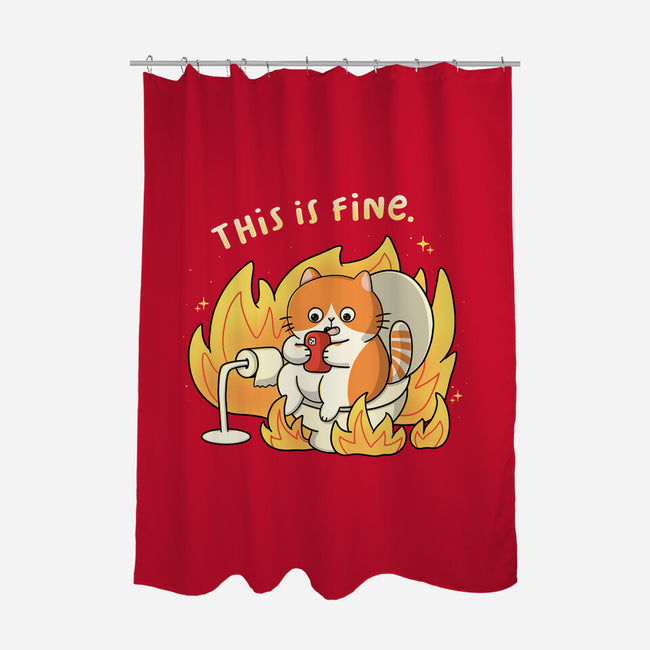Oh This Is Fine-None-Polyester-Shower Curtain-Freecheese