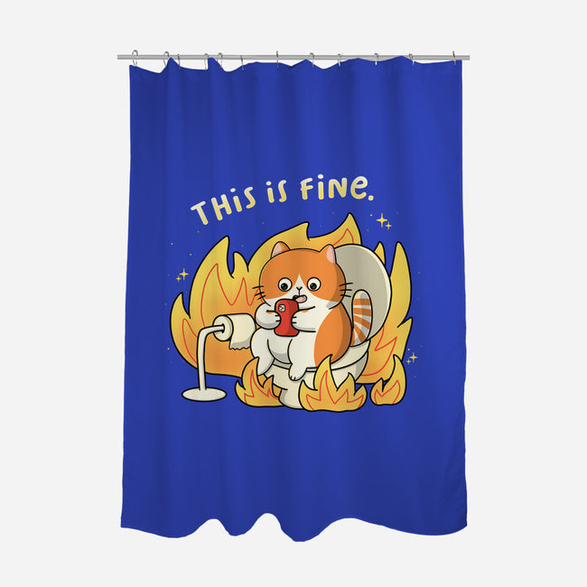 Oh This Is Fine-None-Polyester-Shower Curtain-Freecheese