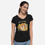 Oh This Is Fine-Womens-V-Neck-Tee-Freecheese