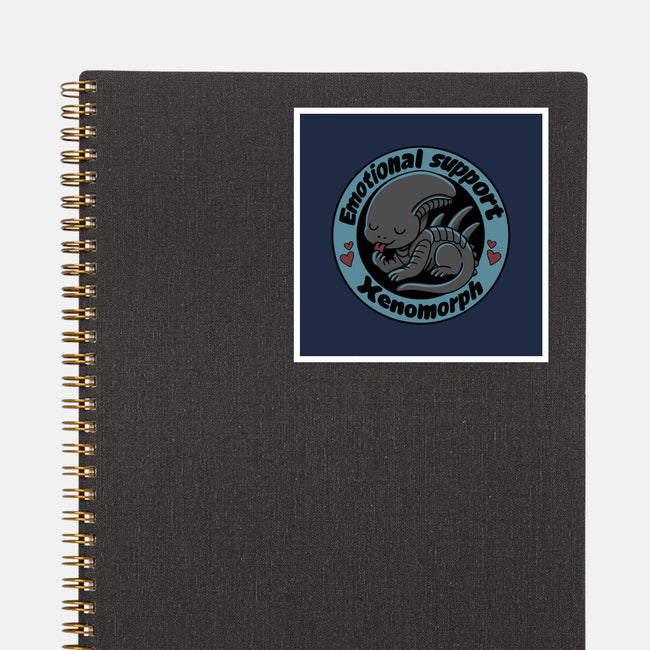 Emotional Support Xenomorph-None-Glossy-Sticker-Loobs