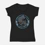 Emotional Support Xenomorph-Womens-V-Neck-Tee-Loobs