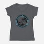 Emotional Support Xenomorph-Womens-V-Neck-Tee-Loobs